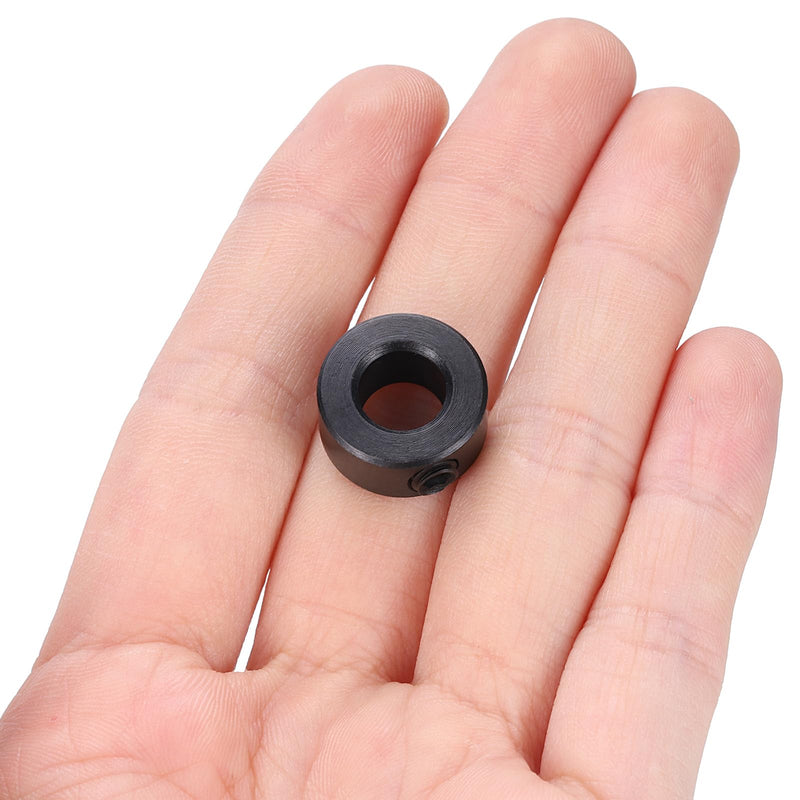 uxcell 4pcs Set Screw Collars 5/16" Bore Carbon Steel Shaft Collars, 5/8" OD, 5/16" Width Axle Collar Clamp for Linear Rod Shaft Guide, Black Oxide