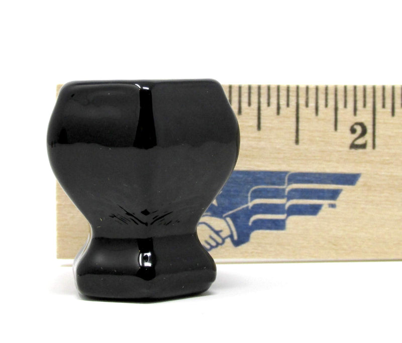 LOT of 4 Jet Black Crystal Knob Pulls with OIL RUBBED BRONZE with Flush-Fit Screws - Our Original Premium Depression type Crystal Glass Cabinet Knobs NOW with FLUSH FIT CONNECTORS