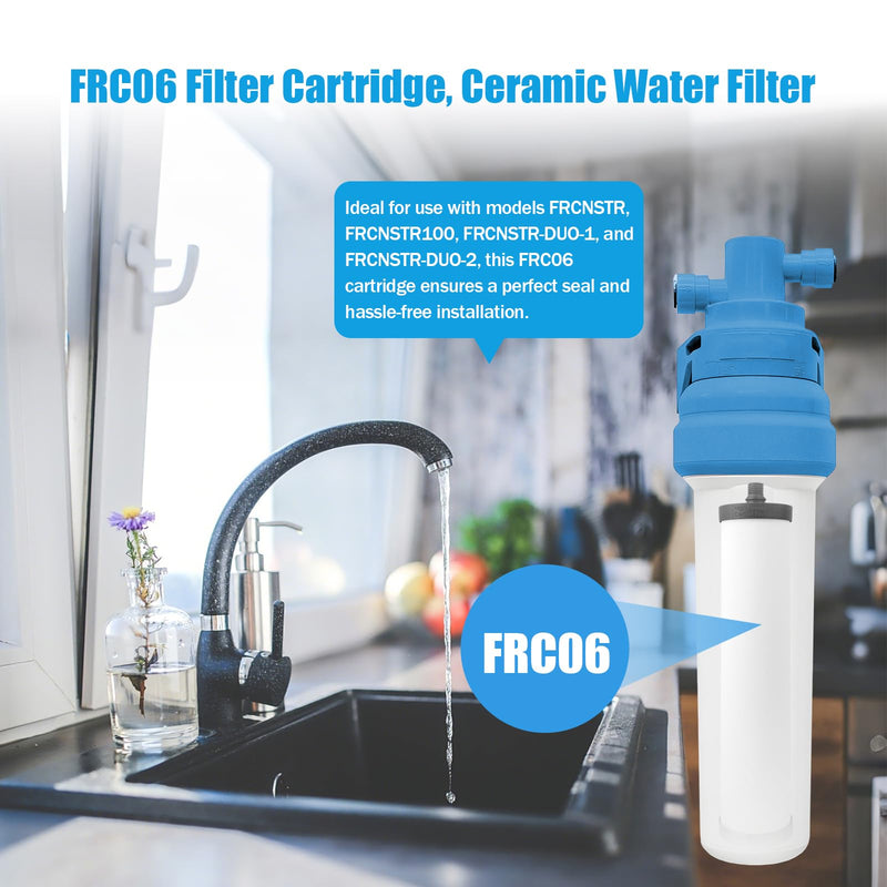 FRC06 Ceramic Water Filter Cartridge, for Franke FRCNSTR Kitchen Sink Water Filter Compatible with FRCNSTR100、FRCNSTR-DUO-1、FRCNSTR-DUO-2 Filter Kitchen Sink