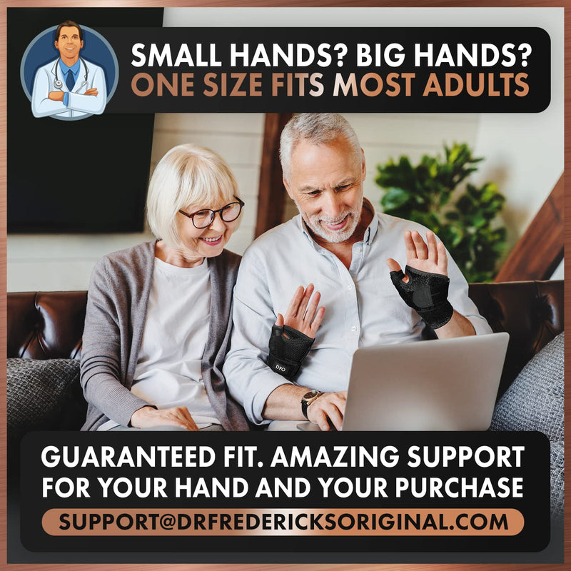 Dr. Frederick's Original Reversible Copper Infused Wrist Thumb Brace - 1 Brace - Spica Splint for De Quervain’s Tendonitis, Arthritis, CMC, Pain Relief - Left or Right Hand - Fits Men and Women