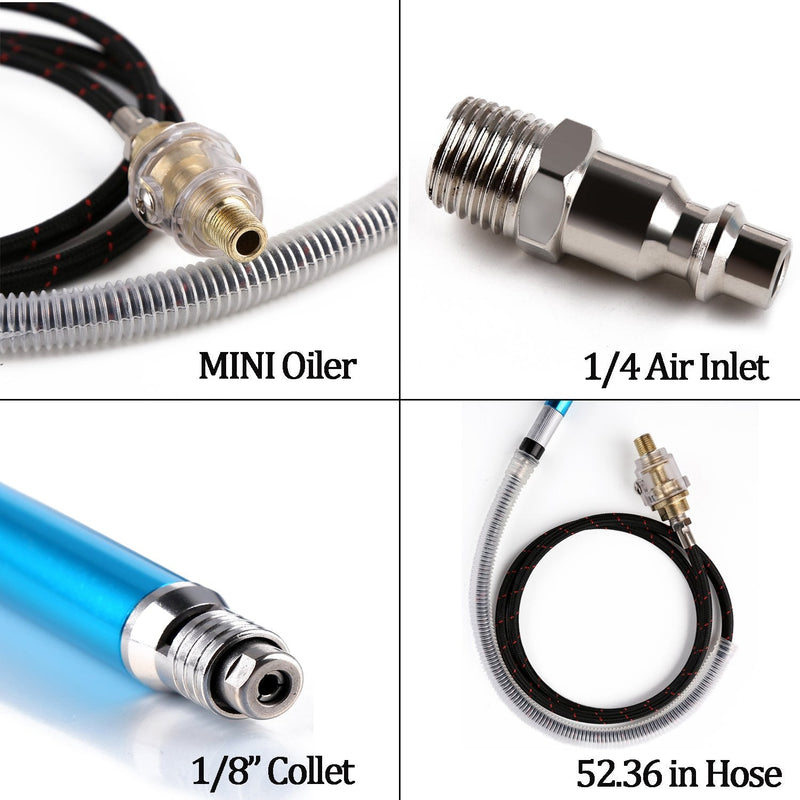 1/8" (3mm) Air Micro Grinder, Pneumatic Pencil Die Grinder, 58000 RPM Free Speed