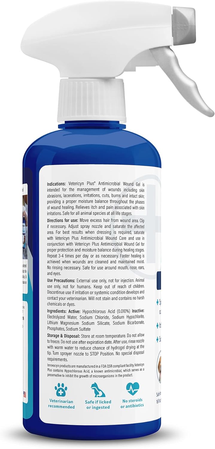 Vetericyn Plus All Animal Hydrogel, 0.51 kg 500 ml (Pack of 1) - PawsPlanet Australia