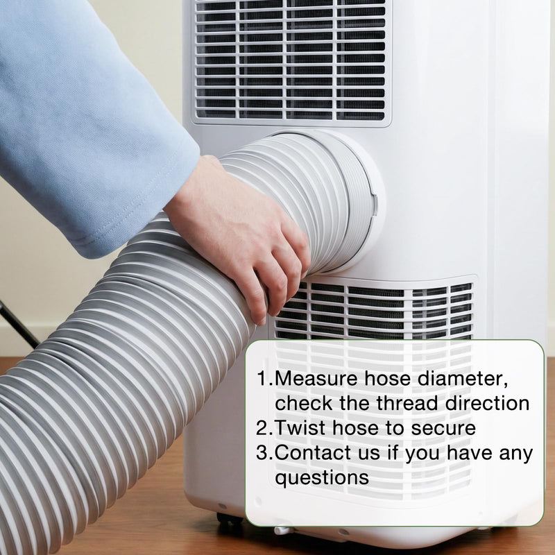 Portable AC Hose, 47" Length 5.9" Diameter Air Conditioner Exhaust Hose Grey AC Hose 47"