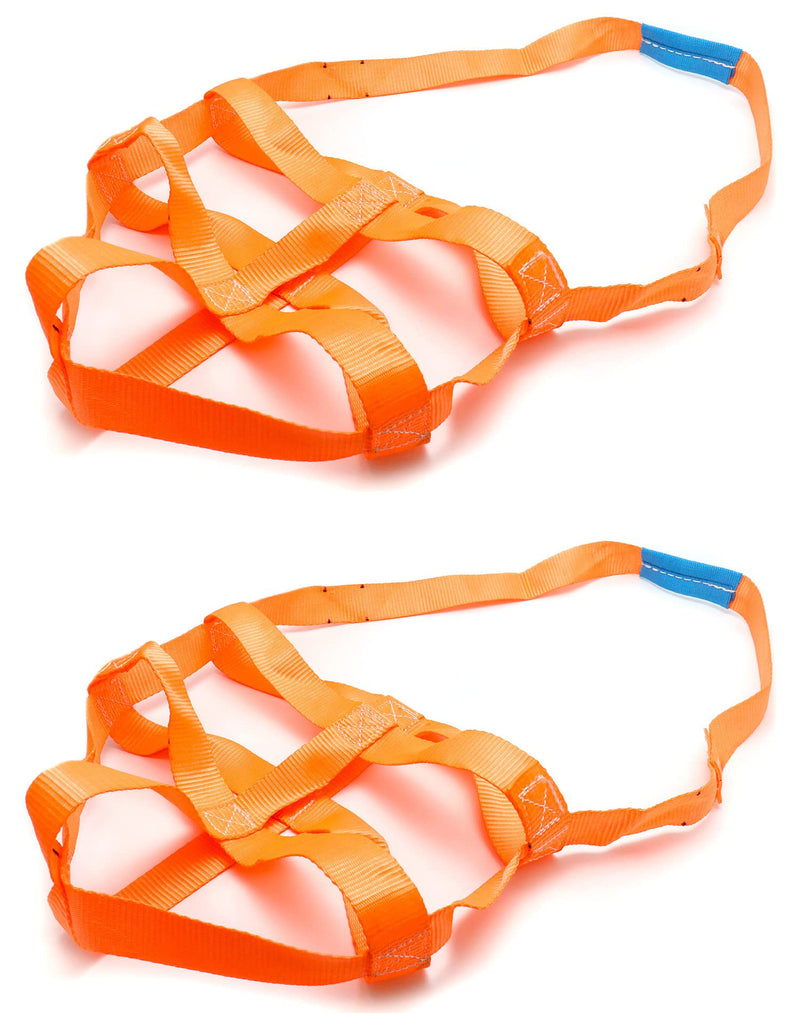 QWORK Bucket Sling for 5 Gallon Bucket, 2 Pack Drum Handling Sling with Belly Bands, 200Lbs Load Capacity