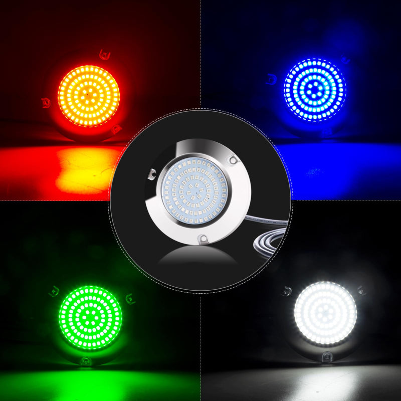 90led Underwater Boat Lights Marine Fishing LED,Waterproof, 2pcs White | Stainless Steel IP68 Waterproof,for Navigation Deck Courtesy Night Fishing Cruise Ships Yachts Boats Sailboat Pontoon Transom 2pcs 90led, white