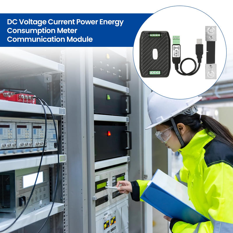 1PCS PEACEFAIR PZEM-017 DC Voltage Current Power Energy Consumption Meter Communication Module, 50A 100A 200A 300A Measurement Range, UART to RS485 Interface(PZEM-017+100A+USB) PZEM-017+100A+USB