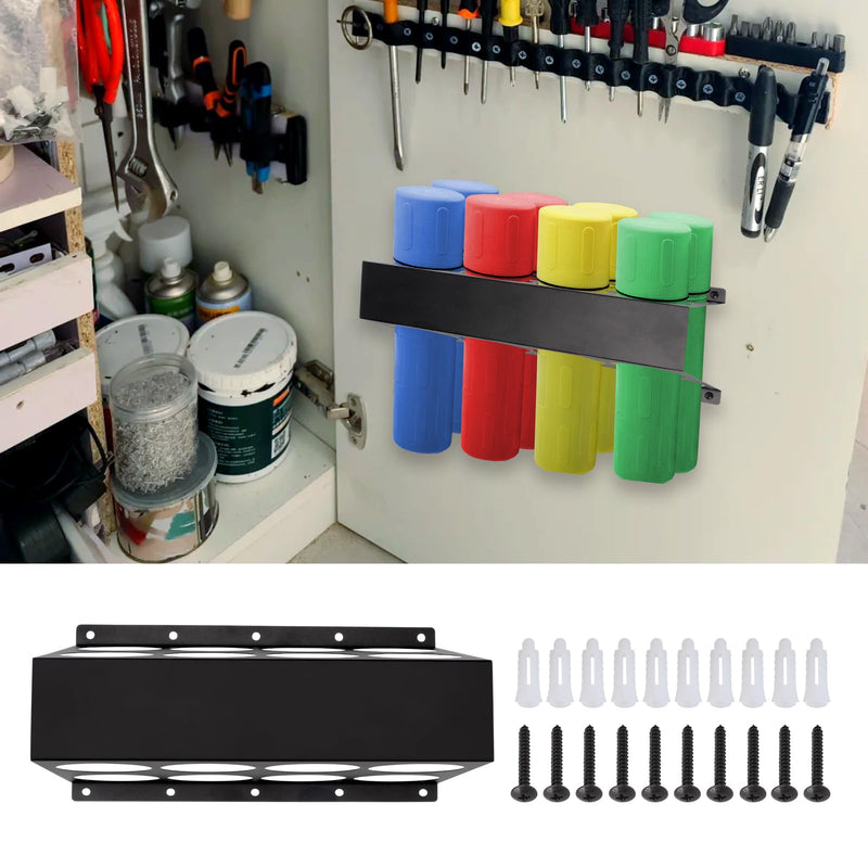 8 Slot TIG Welding Rod Holder Storage Tubes Rack, Welding Filler Rod Storage Tubes Organizer for Welding Filler Rods, Wall Mount Container Shelf Welding Table Shelf for Welder Table