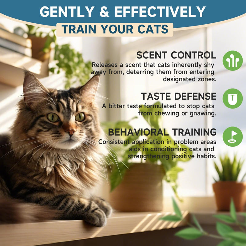 VICSOM Cat Allergy Relief Chews & Cat Deterrent Spray Bundle -200 Count Soft Chews + 6.760zNatural Cat Scratch Deterrent Spray for Skin Comfort & Furniture Protection
