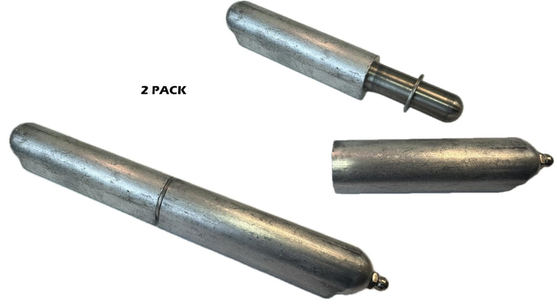 8 INCH Aluminum Bullet Hinge, Weld On with Zerk (Grease Fitting) (2) 2