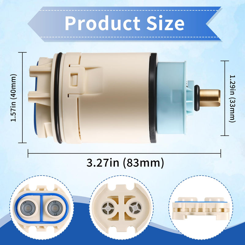 Dreyoo Single Function Pressure Balance Cartridge Replacement for RP70538/RP73625, Shower Cartridge Compatible with Peerless/Delta Single Handle Tub/Showers Faucet (Check Valve Included) (1 Pack) 1