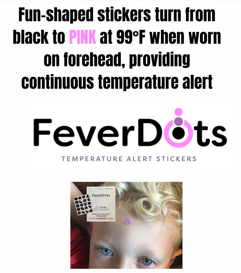 Fever Alert Stickers in Shapes and Hearts (Variety Shapes, 16 Count) Variety Shapes, 16 count