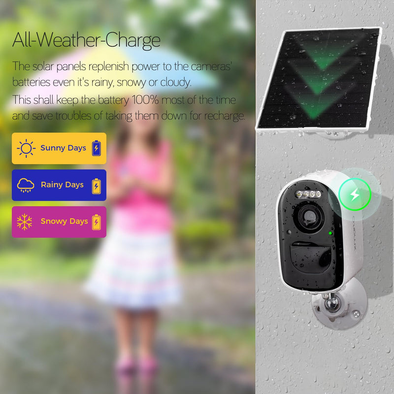 xmartO 4MP QHD WiFi6 Dual-Band Wireless Solar-Powered Indoor & Outdoor Home Security Camera 1