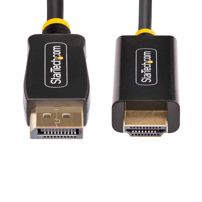 StarTech 6.6ft Active DP to HDMI 2.0b Cable, 4K 60Hz, HDR | 2m, Active Video Converter, 4:4:4 RGB, 7.1ch Audio, HDCP 1.4/2.3, Backward Compatible 4K 30Hz, DisplayPort to HDMI 2.0b