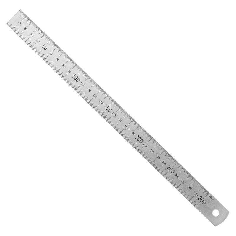 Pacific Arc Stainless Steel Ruler Inch and Metric, with 32nd and 64th Graduations, 12 Inches 12 In