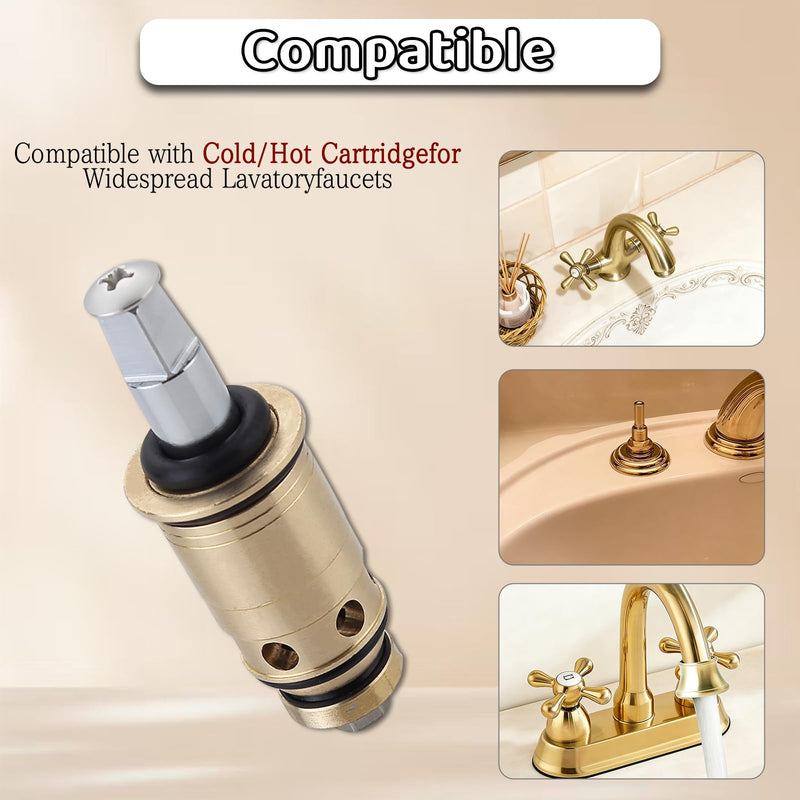 Compatible with Chicago 1-099XTJKABNF & 1-100XTJKABNF Quadruple-Compression Hot/Cold Water Core, Compatible with Chicago Faucet Cartridge, Bath & Kitchen Faucet Replacement