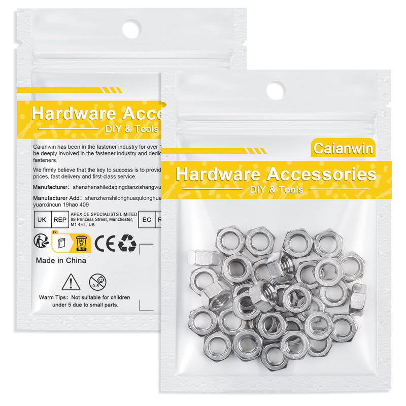 20Pcs 5/16"-18 Stainless Hex Nuts 304 Stainless Steel Nuts for Lndustrial Construction Fasteners 20