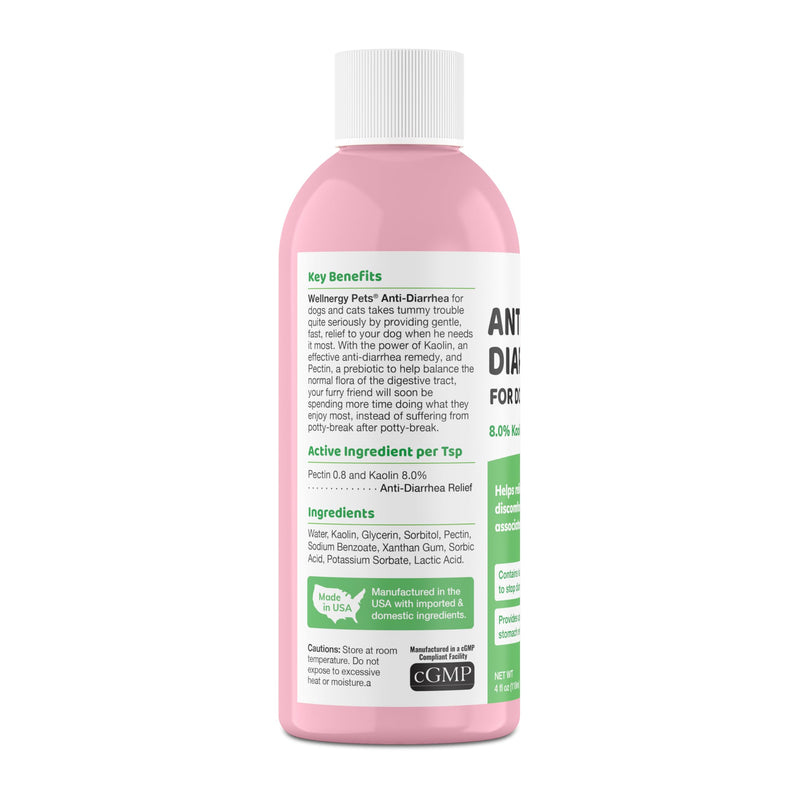 Anti-Diarrhea for Dogs & Cats (4 oz Liquid)(Syringe Included) - PawsPlanet Australia