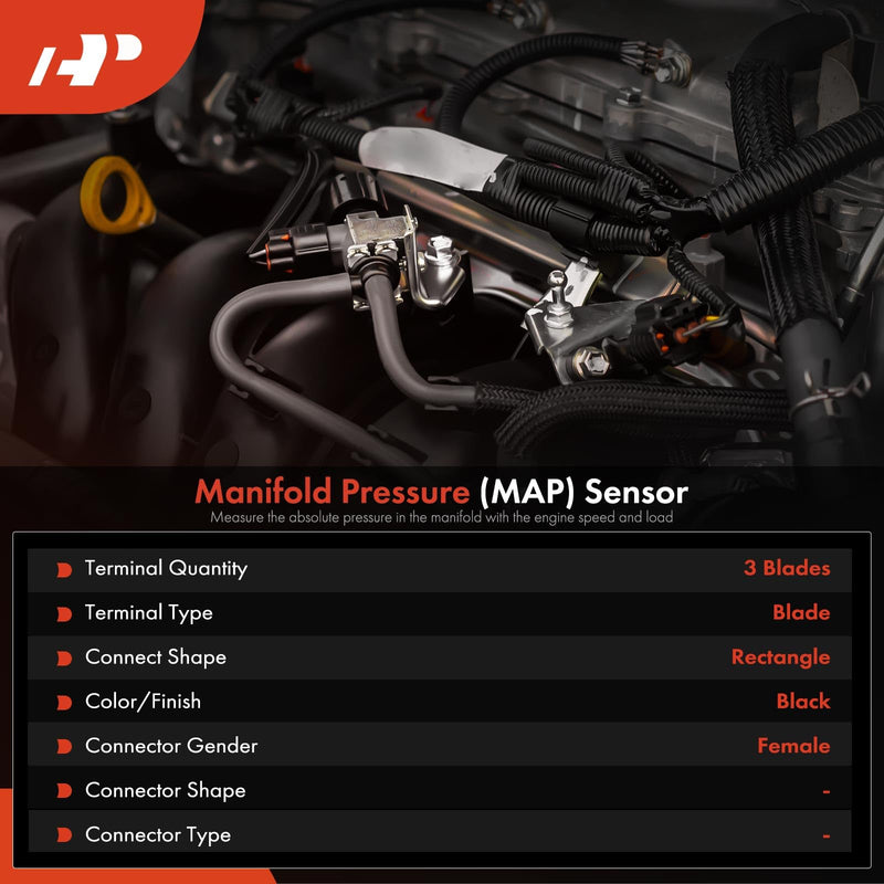 A-Premium Barometric Pressure Sensor [3 Pins] Compatible with Mazda Miata 1999-2005 1.8L, MPV 2000-2006, Replace# Z5A618211A