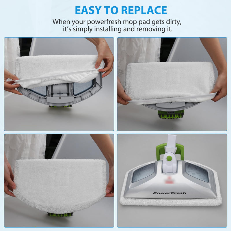 Extolife 10 Pack Steam Mop Replacement Pads for Bissell Powerfresh Steam Mop 1940 1806 1544 2075 2685A 2181 2814 Series, Model 19402 19404 19408 19409 1940A 1940F 1940Q 1940T 1940W B0006 B0017 2075A