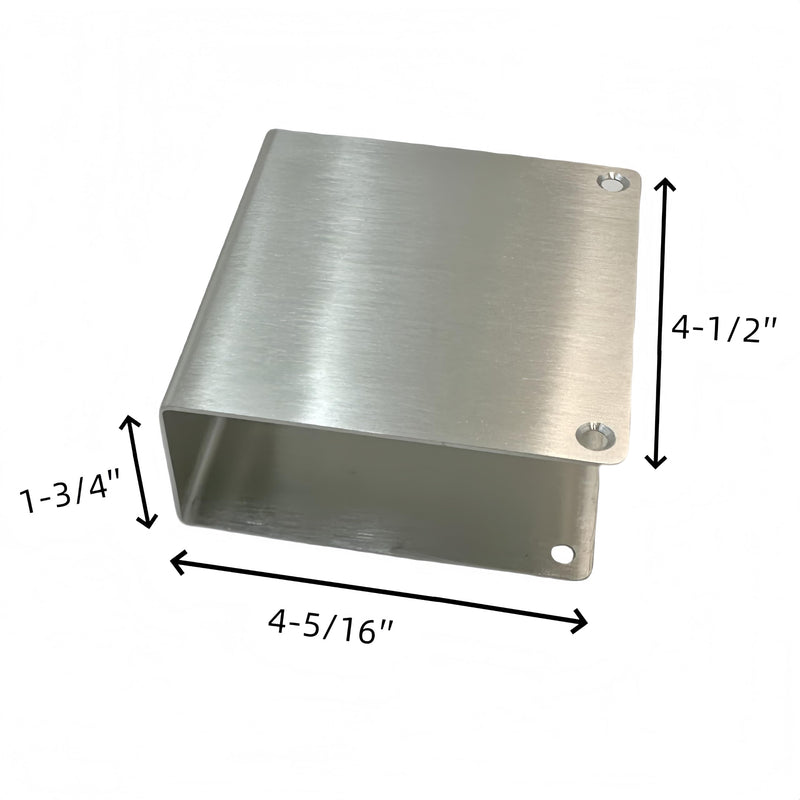 1-3/4" Door Reinforcement Plate MP9492 Stainless Steel Lock Guard Plate – Fits 1-3/4" Thick Doors, Rust-Resistant, Satin Stainless Steel Finish (2 Pack) sliver 2