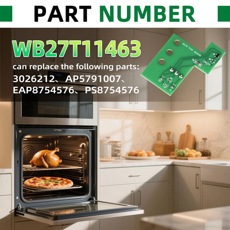 WB27T11463 Wall Oven Cooling Fan Sensor Board Compatible with GE Replaces 3026212 AP5791007 PS8754576 EAP8754576 191D7453G002 Fixes F97 Error