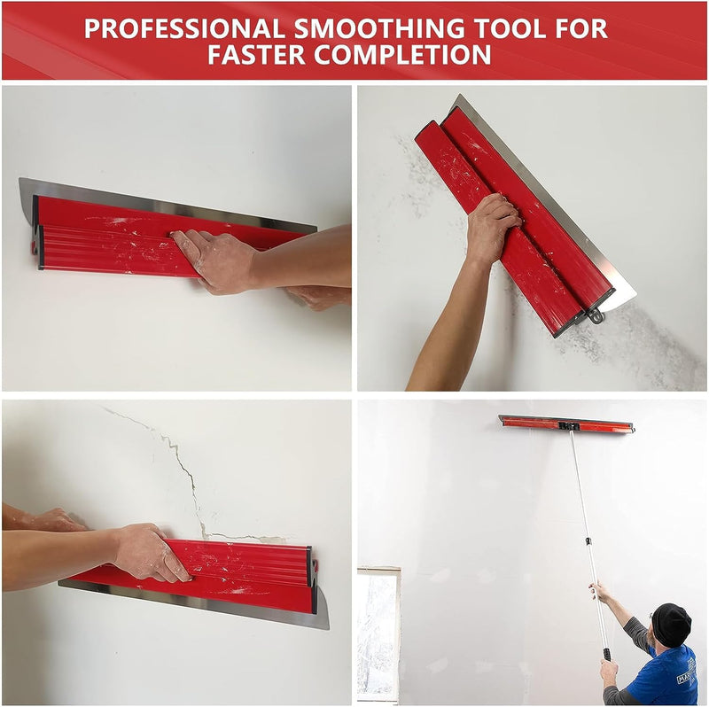 Suokoun 24 Inch Drywall Skimming Blade, 0.38mm Stainless Steel Blade, Drywall Knife 24inch