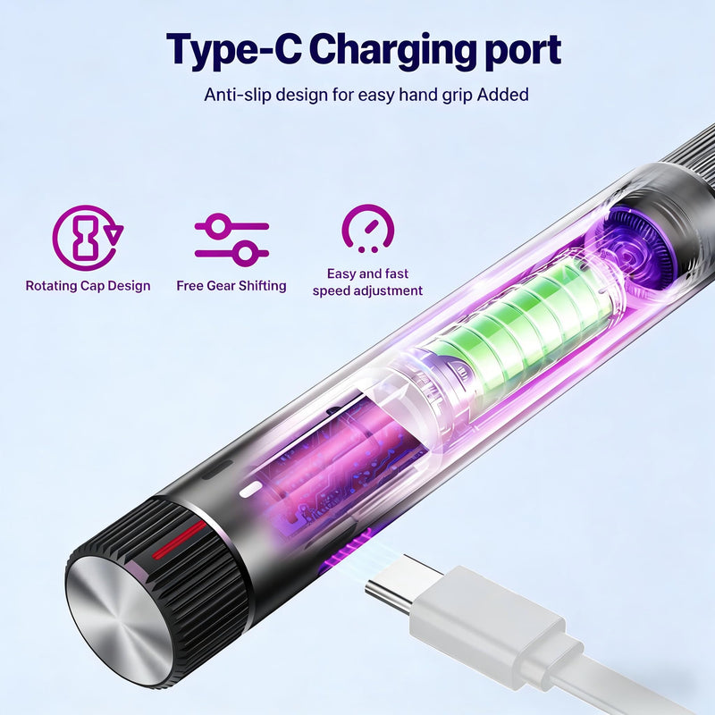 Electric Engraving Pen Set with Multiple Bits, USB Rechargeable Rotary Tool Kit with Storage Case