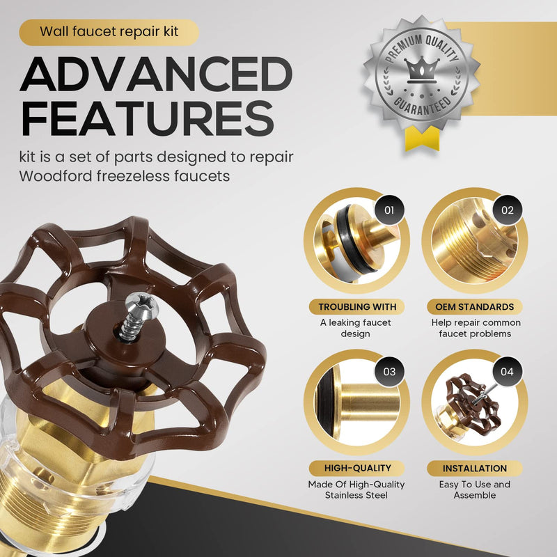 RK-25 Repair Kit For Woodford Model 20 25 27 Repair Kit Outdoor Wall Faucet Repair Kit with Handle
