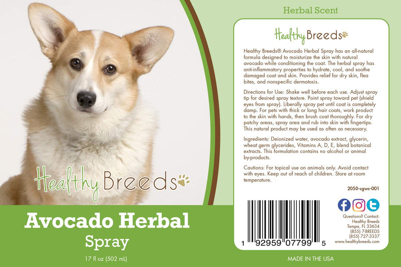 Healthy Breeds Cardigan Welsh Corgi Avocado Herbal Spray 17 oz