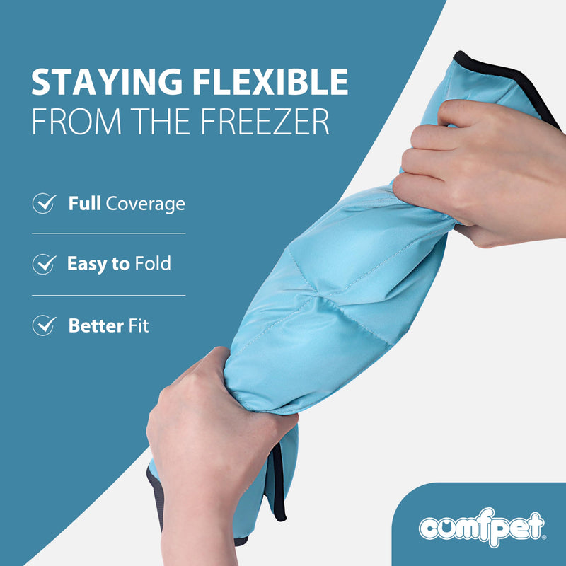 Gel Horse Ice Pack with Carry Case Reusable Cooling Horse Leg Wrap for Injury Therapy and 2 Piece Hoof Soaking Boot for Hoof Problems