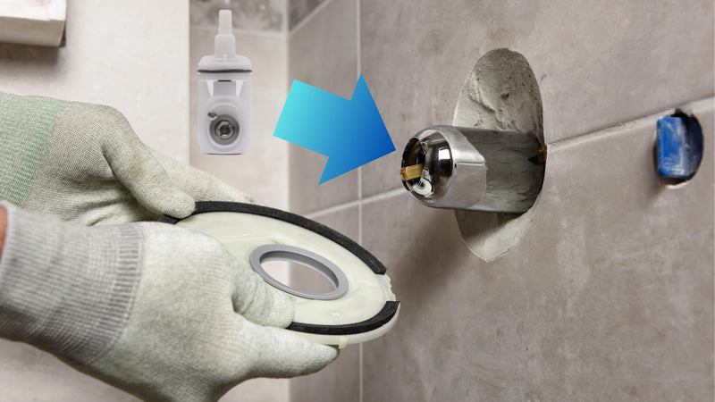 T & T Hardware Replacement Pressure Balance Cartridge for Valley Single Handle Shower V4268, Includes O-Rings & Washers, White