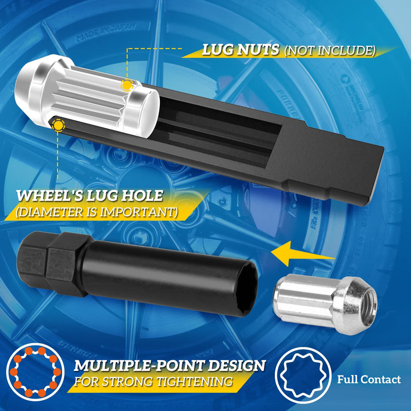 10 spline lug nut key,Compatible with Bimecc 10-Spline Lug Nuts and Lug Bolts,10 point wheel lock socket for Easy Removal of Aftermarket Locking Lug Nuts(3 piece pack) 3 Piece Pack