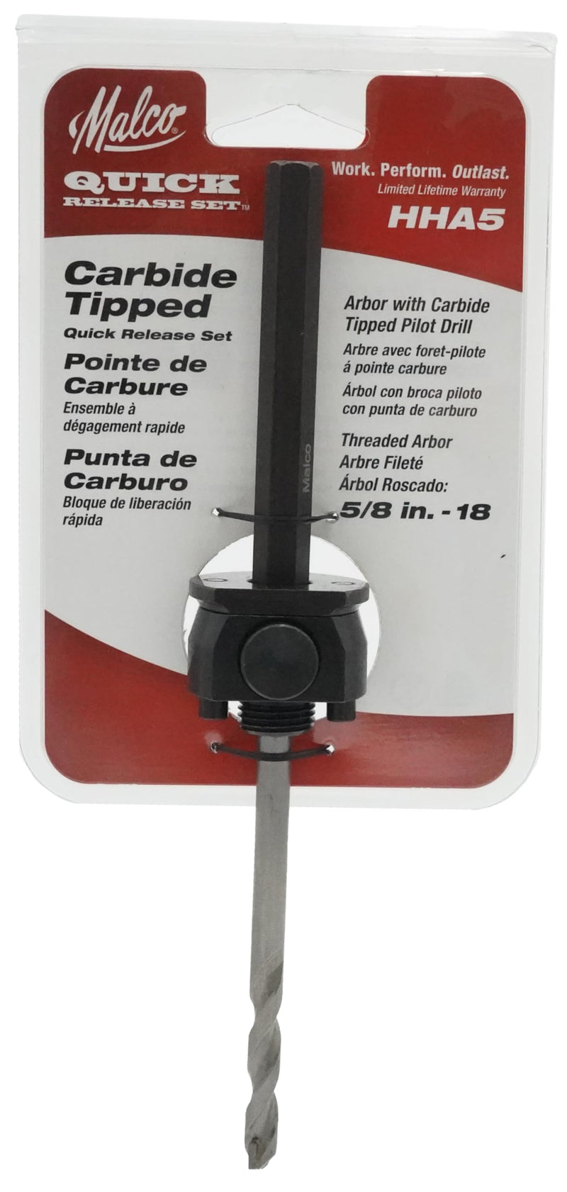 Malco HHA5 Arbor and Pilot Drill Set