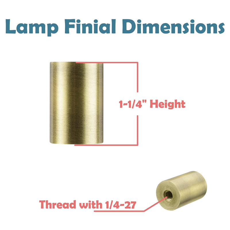 Aspen Creative 24019-42 Lamp Finial, 2 Pack, Antique Brass