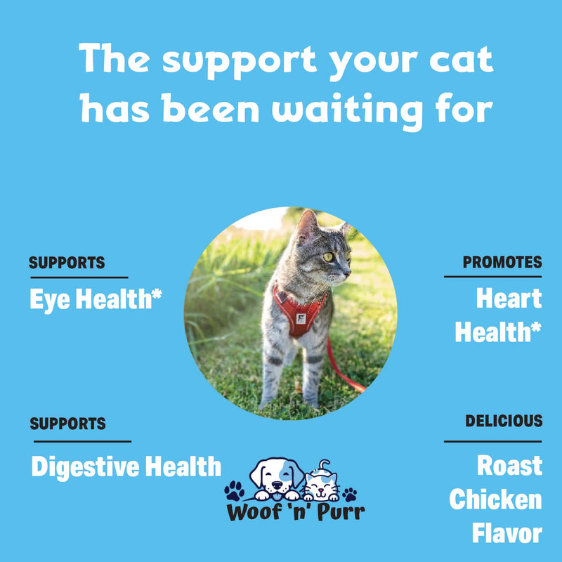 Taurine for Cats - Taurine Supplement for Cats - Supports Healthy Vision, Heart, Immune System, & Much More - Cat Heart Supplement - 1 fl oz - Roast Chicken Flavor