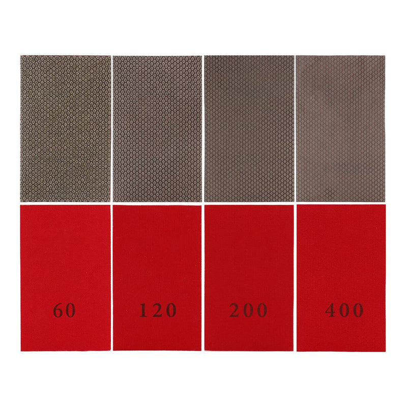 Diamond Sandpaper Electroplated Polishing Sheet Abrasive Sanding Paper Grit 60 120 200 400 Replacement Abrasive mix-4pcs
