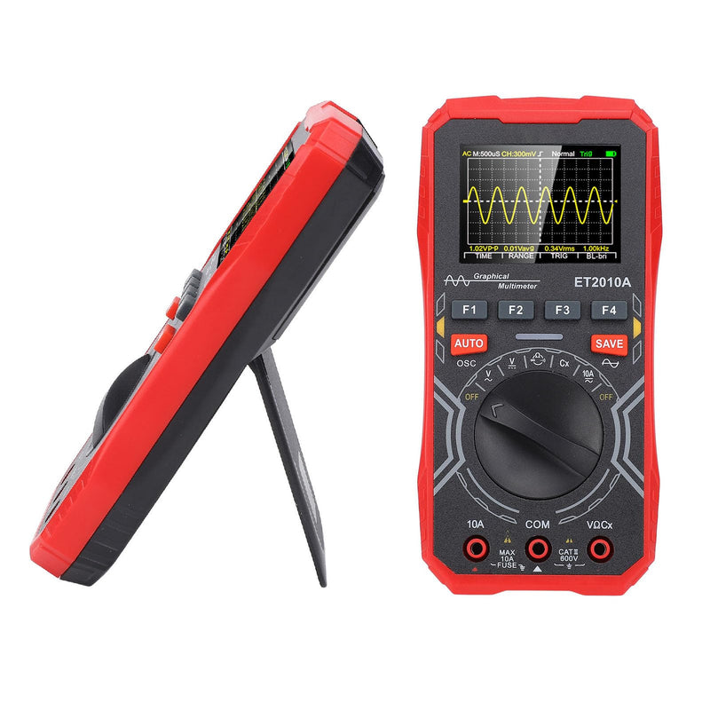 Portable 2 in 1 Handheld Digital Oscilloscope and Multimeter with 1MHz Bandwidth, 2.5Msps High Speed Sampling, Auto Sleep Function for Field Diagnostics and Electronics Testing by Professionals