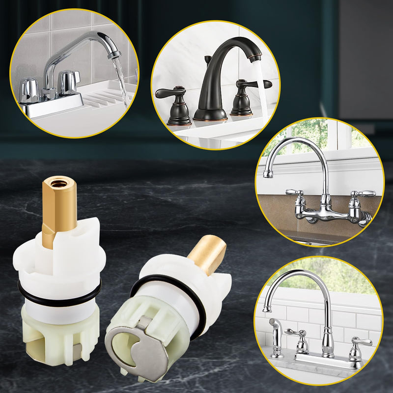 RP25513 faucet stem assembly, Replacement Kit for Delta two handle faucet repair kit, Includes RP4993 Seats and Springs, 4 Pack