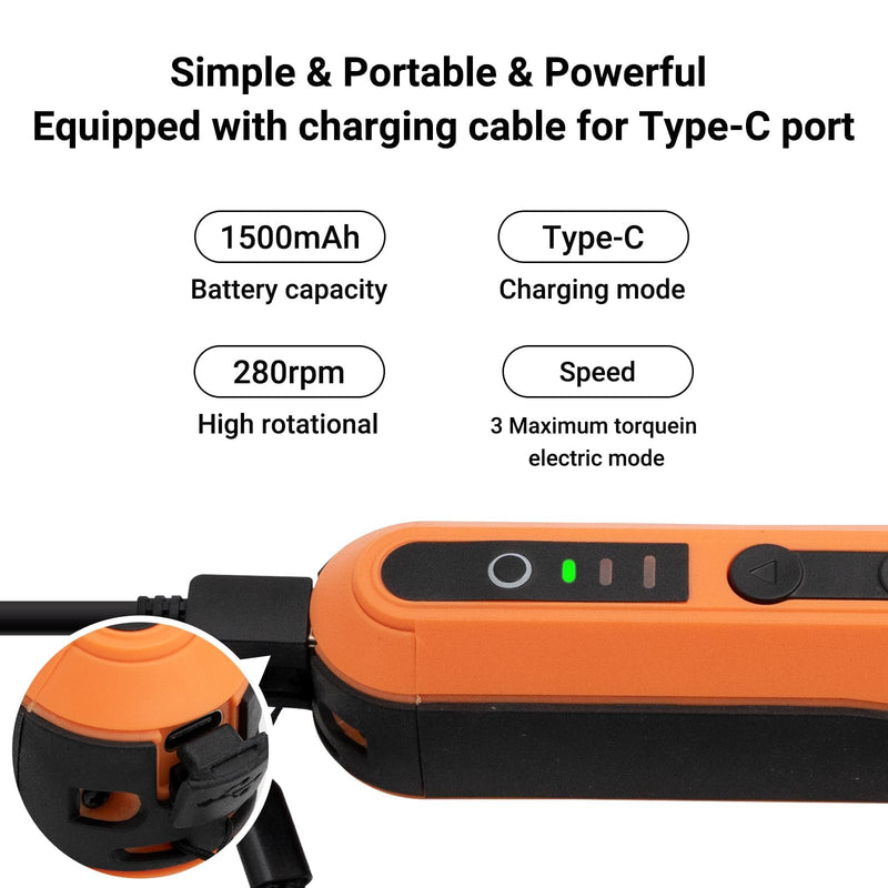 Electric Screwdriver, Cordless Screwdriver Kit (32PCS with Case) 32PCS with Case