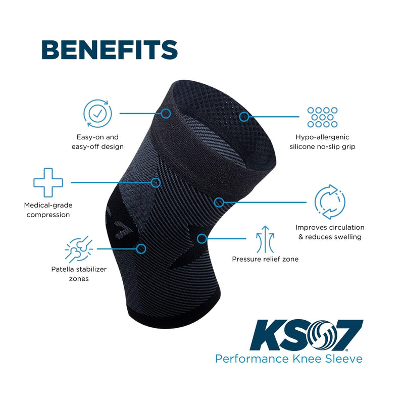 OrthoSleeve Compression Knee Brace/Sleeve for ACL, MCL, Injury Recovery, Meniscus Tear, knee pain, aching knees, patellar tendonitis & arthritis Tan Medium