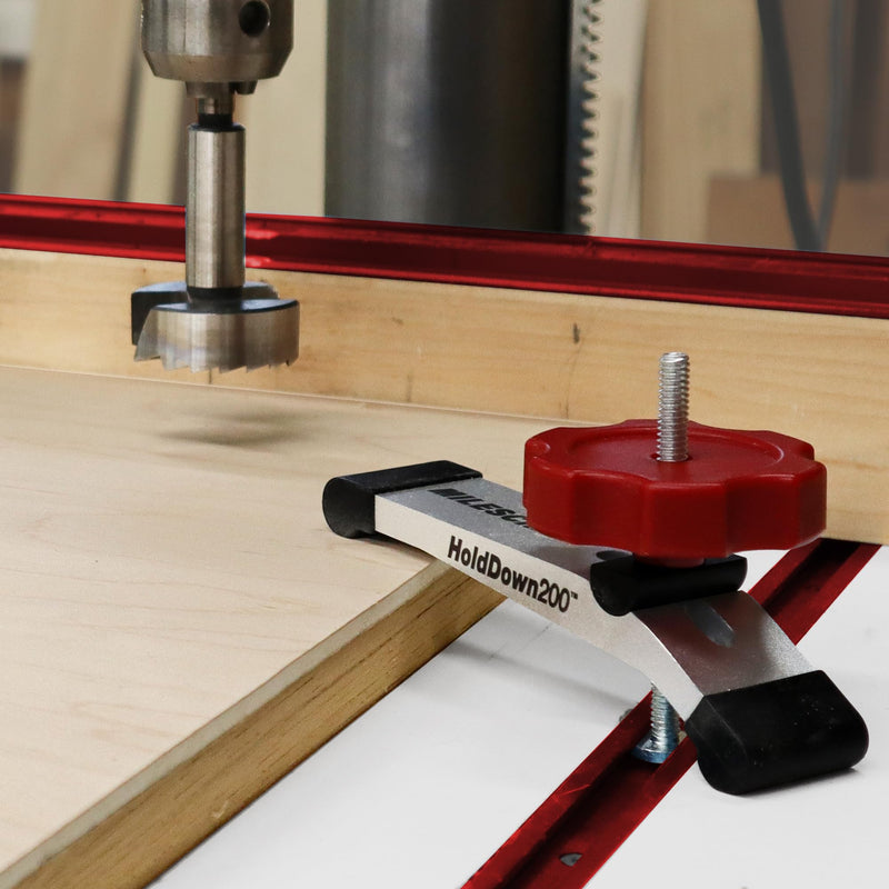 Milescraft 4036 Hold Down 200 2 Pack T-Track Hold Down Clamp. 5-1/4" L x 1-1/4" W, Anodized Heavy Duty T Track Clamps for Woodworking