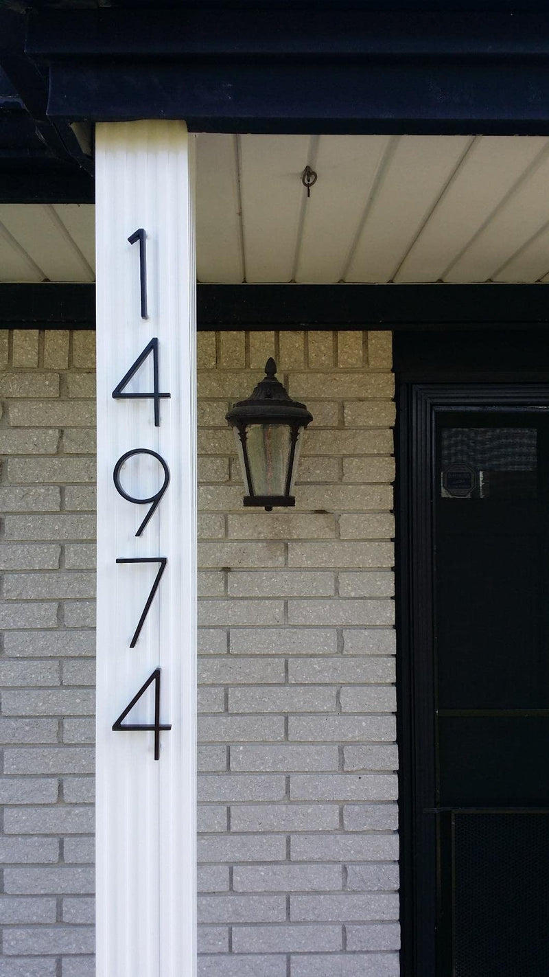 6 Inch Stainless Steel Floating House Number, Metal Modern House Numbers, for Outdoor Mailbox Yard Home Wall DoorGarage Gate with Nail Kit, Coated Black, 911 Visibility Signage 6 inch, Black 1