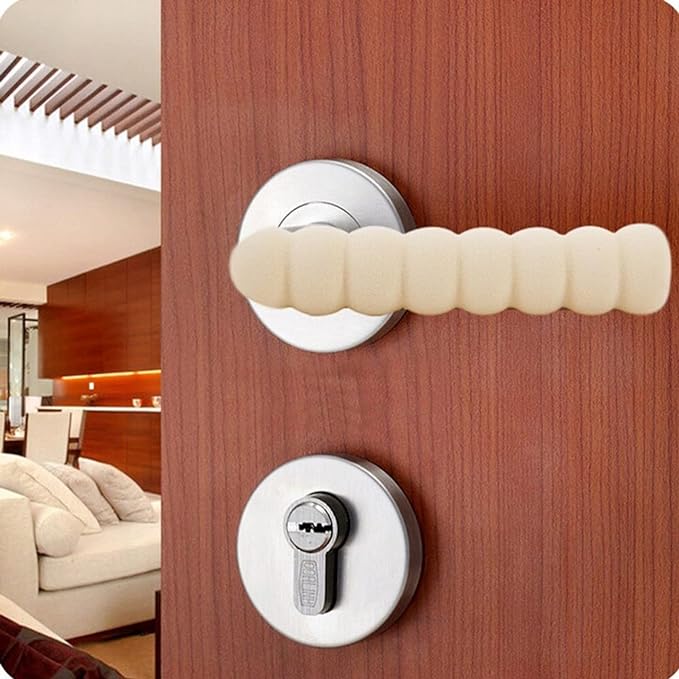 SKY Door Knob Cover, Door Knobs Grips, Anti-Slip, Grip Cushion, Protect Walls, Prevent Children Injury Prevention, Set of 8 (Beige) - NewNest Australia