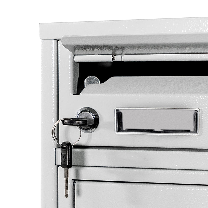 goldenwarm Keyed Different, Mailbox Cam Lock 5/8" Cylinder, Cabinet Cam Lock Secured File Cabinet Lock with Keys Toolbox Lock Zinc Alloy Drawer Lock and Key, Satin Nickel Finish, 1 Pack 16mm(5/8'')-Keyed Different