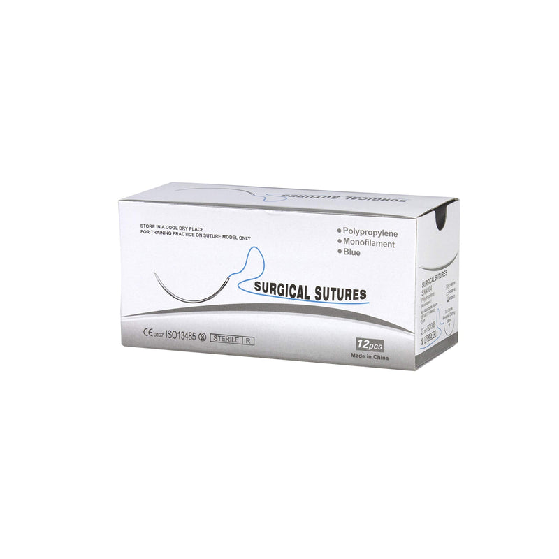 Jackson JSN4004 24PK 75cm Polypropylene Surgical Suture Thread W Curved Needle | Exceptionally Smooth Surface | Superior Tensile Strength & Knot Security | W Manual(Educational & Training Use Only)