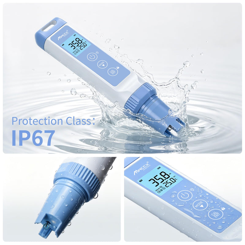 PH Water Tester Kit, Range(-2.0-16.00) PH Pen, ±0.01 pH Accuracy, PH Meter with LCD Display,POCT01-001