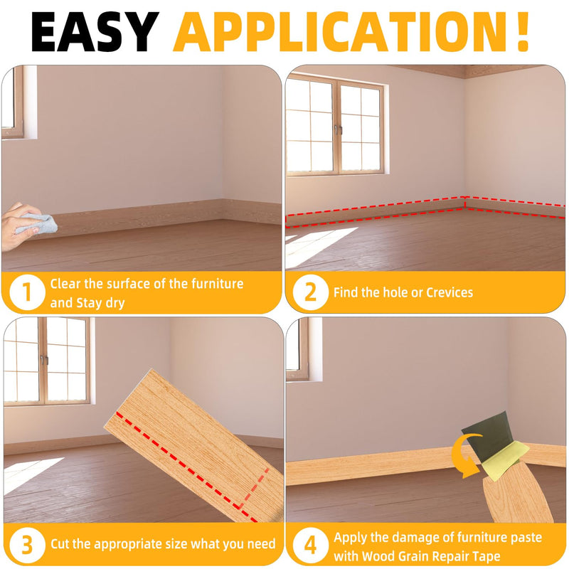 GSCIT Club Maple Wallpaper, 2.4 inch X 50ft Self Adhesive Wood Grain Repair Tape Maple Repair Patch for Tables, Chairs, Baseboards, Doors, Windows, Floors, Handicraft DIY. 2.4"x 50ft