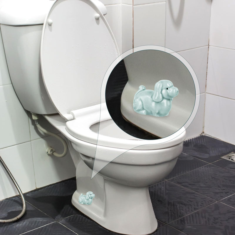 2pcs Ceramic Toilet Bolt Covers, Cute Dog Toilet Bolt Covers Decorative Smooth Toilet Bolt Caps Bathroom Decor Easy to Install Toilet Screw Cover Caps for Hotel Kitchen Bedroom