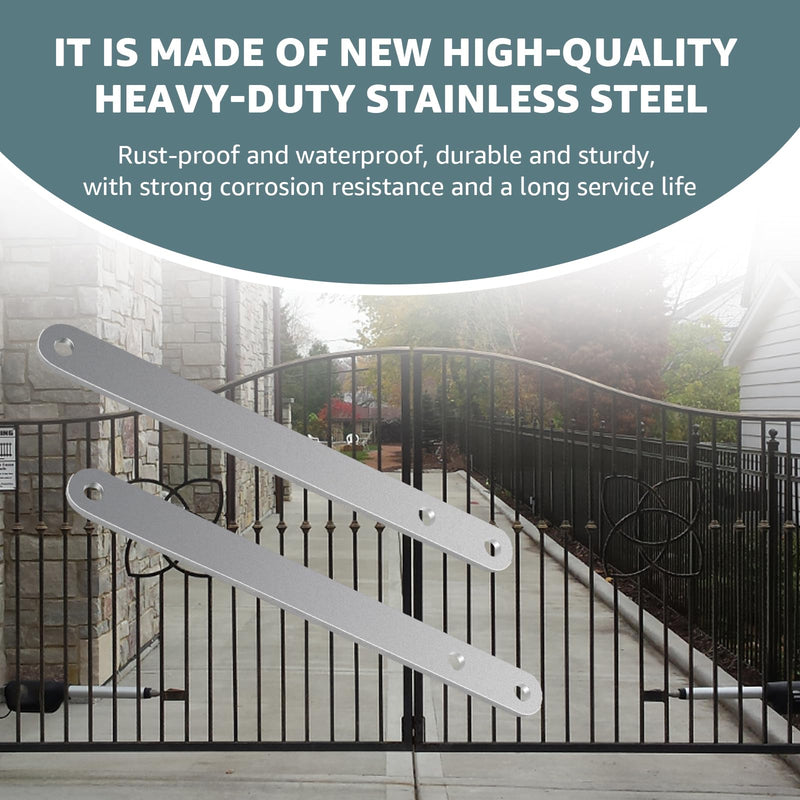Model AXPO Push-to-Open Gate Brackets for Automatic Swing Gates Opening Away from Property - Solid Steel Rear Mount Pivot Hardware Compatible with Ghost Controls