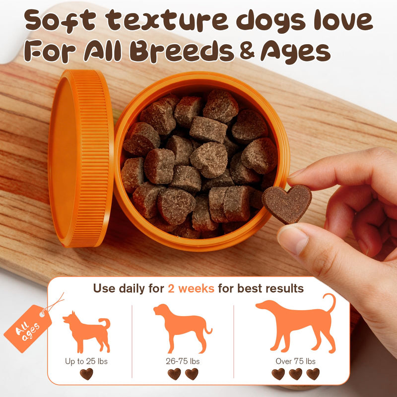 Probiotics for Dogs,Dog Probiotics 120 Soft Chews,Digestive Enzymes for Gut Flora, Dog is Human Digestive Enzymes Relieve Diarrhea Immunity Oral Problems Itching Constipation